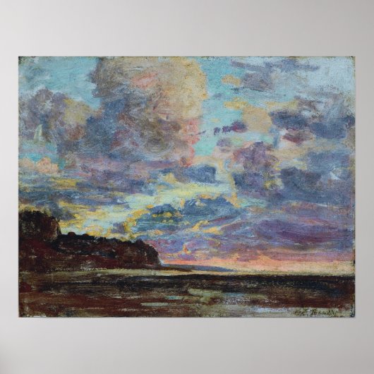 Boudin - Etretat Sunset Poster (Voorkant)