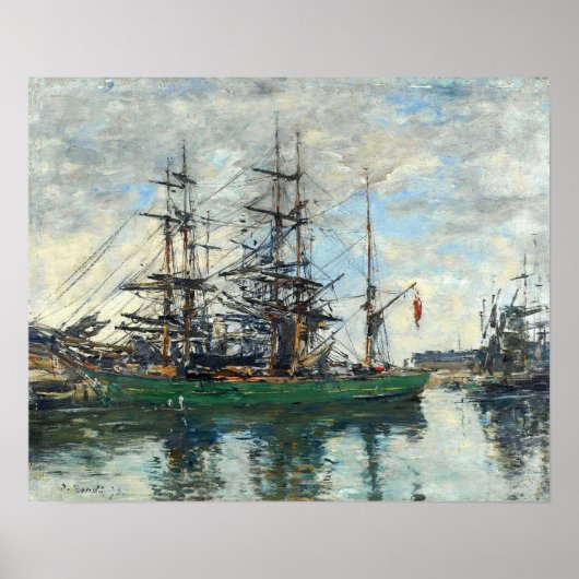 Boudin - Haven van Deauville 1878 Poster (Voorkant)