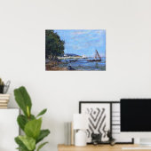 Boudin - Honfleur Riverscape 1854 Poster (Thuiskantoor)