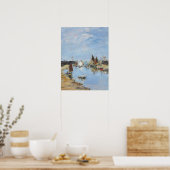 Boudin - Jetties in Harbour , Trouville 1897 Poster (Keuken)