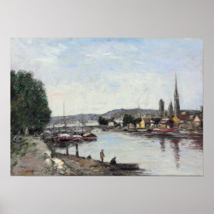 Boudin - Rouen Uitzicht op lijn 1895 Poster
