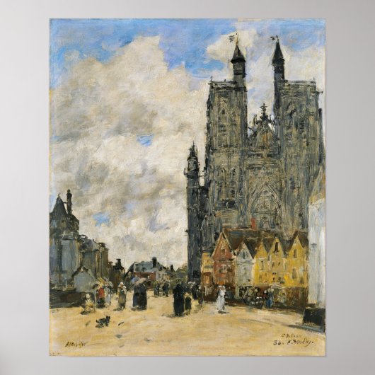 Boudin - Saint-Vulfran Church Square, Abbeville 18 Poster (Voorkant)