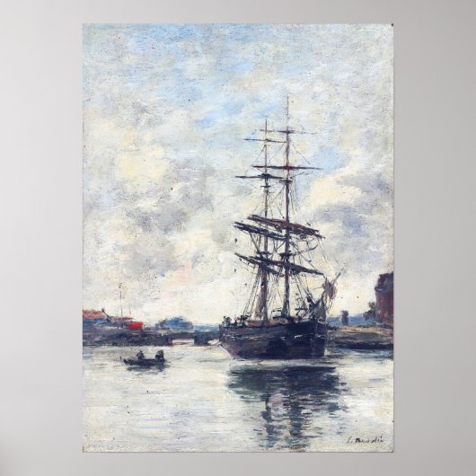 Boudin - Schip Op Touques 1888 Poster (Voorkant)