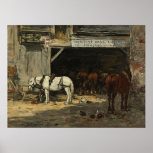 Boudin - Stallen Met Paarden Te Huur Poster