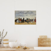 Boudin - Strand bij Trouville Poster (Keuken)