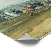 Boudin - strand van Trouville Poster (Hoek)