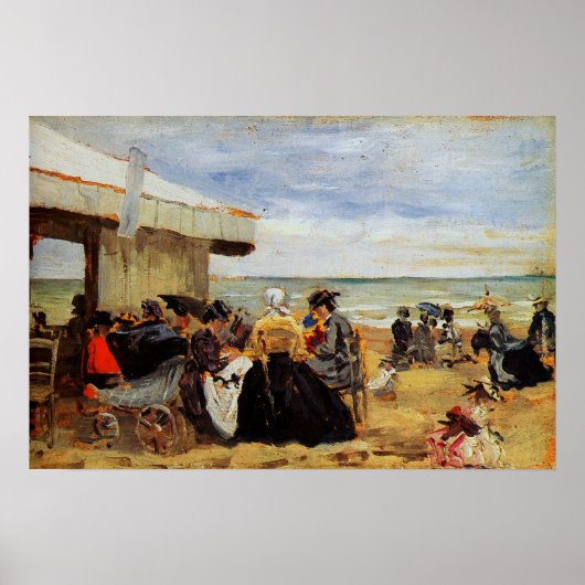 Boudin - Strandtafereel Poster (Voorkant)