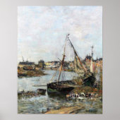 Boudin - Trouville Harbour Poster (Voorkant)