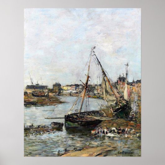 Boudin - Trouville Harbour Poster (Voorkant)