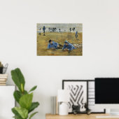 Boudin - Twee mannen die op het strand liggen Poster (Thuiskantoor)