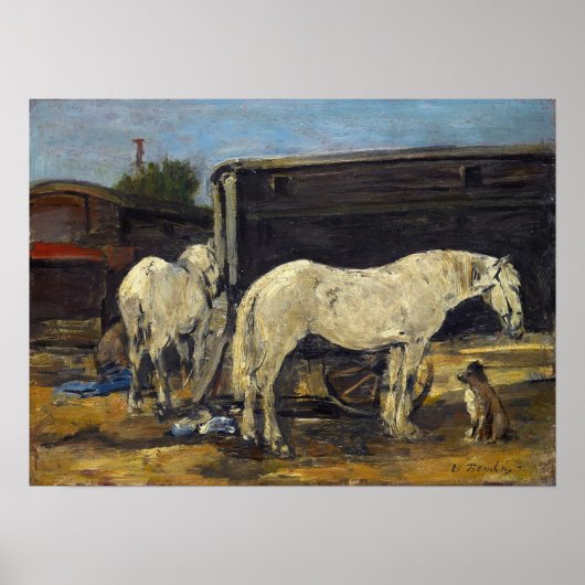 Boudin - Wagens Van Nomaden 1885 Poster (Voorkant)