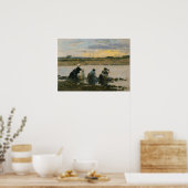 Boudin - Washerwomen by River Poster (Keuken)
