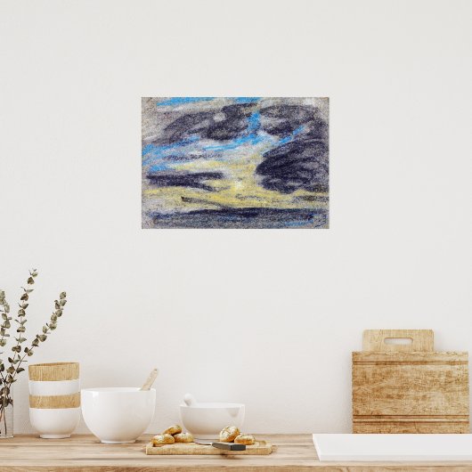 Boudin - wolken boven Zee 1860 Poster (Keuken)