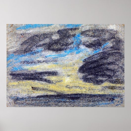 Boudin - wolken boven Zee 1860 Poster (Voorkant)