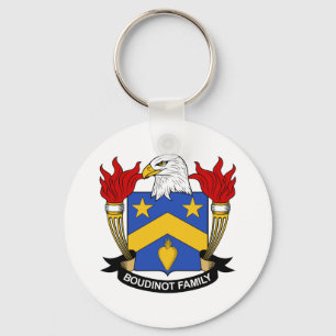 Boudinot Family Crest Sleutelhanger