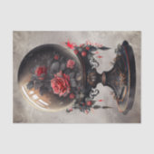 Boudoir | Antiek kristallen bol en Victoriaans Roz Tissuepapier (Voorkant)