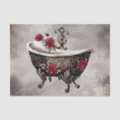 Boudoir | Badkuip Oude Antiek Gold Footed Bad Tissuepapier (Voorkant)