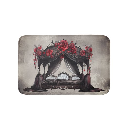 Boudoir | Bladerdak Sjaal Oude Victoriaanse Poster Badmat (Voorkant)
