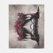 Boudoir | Bladerdak Sjaal Oude Victoriaanse Poster Fleece Deken (Voorkant)