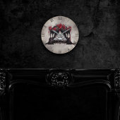 Boudoir | Bladerdak Sjaal Oude Victoriaanse Poster Ronde Klok