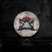 Boudoir | Bladerdak Sjaal Oude Victoriaanse Poster Ronde Klok