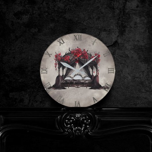 Boudoir | Bladerdak Sjaal Oude Victoriaanse Poster Ronde Klok