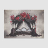 Boudoir | Bladerdak Sjaal Oude Victoriaanse Poster Tissuepapier (Voorkant)