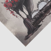 Boudoir | Bladerdak Sjaal Oude Victoriaanse Poster Tissuepapier (Detail)