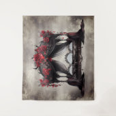 Boudoir | Bladerdak Sjaal Oude Victoriaanse Poster Wandkleed (Voorkant)