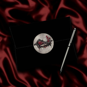 Boudoir Chaise   Victoriaans flauwvallen ligstoel Ronde Sticker