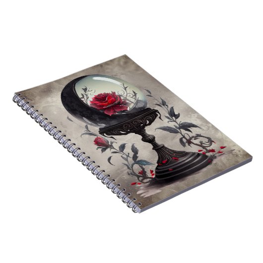 Boudoir | Crystal Ball Crescent Moon Red Roses Notitieboek (Rechterzijde)