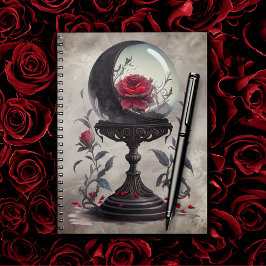 Boudoir | Crystal Ball Crescent Moon Red Roses Notitieboek