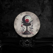 Boudoir | Crystal Ball Crescent Moon Red Roses Ronde Klok