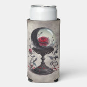Boudoir | Crystal Ball Crescent Moon Red Roses Seltzer Blikjeskoeler (Seltzer Voorkant)