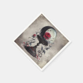 Boudoir | Crystal Ball Crescent Moon Red Roses Servet (Hoek)