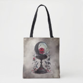 Boudoir | Crystal Ball Crescent Moon Red Roses Tote Bag (Voorkant)