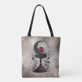 Boudoir | Crystal Ball Crescent Moon Red Roses Tote Bag (Achterkant)