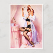 Boudoir Pin Up Briefkaart (Voorkant)