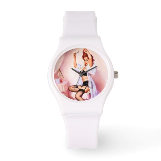Boudoir pin-up horloge (Voorkant)