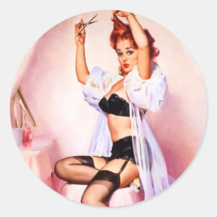 Boudoir Pin Up Ronde Sticker