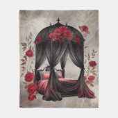 Boudoir | Sjaal luifel Oude Antieke Posters bed Fleece Deken (Voorkant)