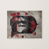 Boudoir | Sjaal luifel Oude Antieke Posters bed Legpuzzel (Horizontaal)