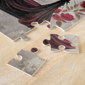 Boudoir | Sjaal luifel Oude Antieke Posters bed Legpuzzel (Zijkant)