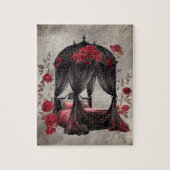 Boudoir | Sjaal luifel Oude Antieke Posters bed Legpuzzel (Verticaal)