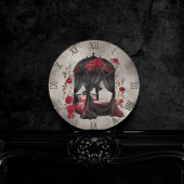 Boudoir | Sjaal luifel Oude Antieke Posters bed Ronde Klok