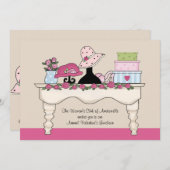 Boudoir Table Luncheon Uitnodiging (Voorkant / Achterkant)