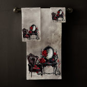 Boudoir | Vanity Mirror en Victoriaans salonstoel Bad Handdoek