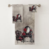 Boudoir | Vanity Mirror en Victoriaans salonstoel Bad Handdoek (Insitu)