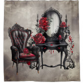 Boudoir | Vanity Mirror en Victoriaans salonstoel Douchegordijn (Voorkant)
