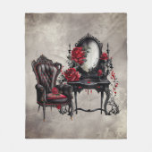 Boudoir | Vanity Mirror en Victoriaans salonstoel Fleece Deken (Voorkant)